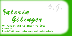 valeria gilinger business card