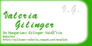 valeria gilinger business card